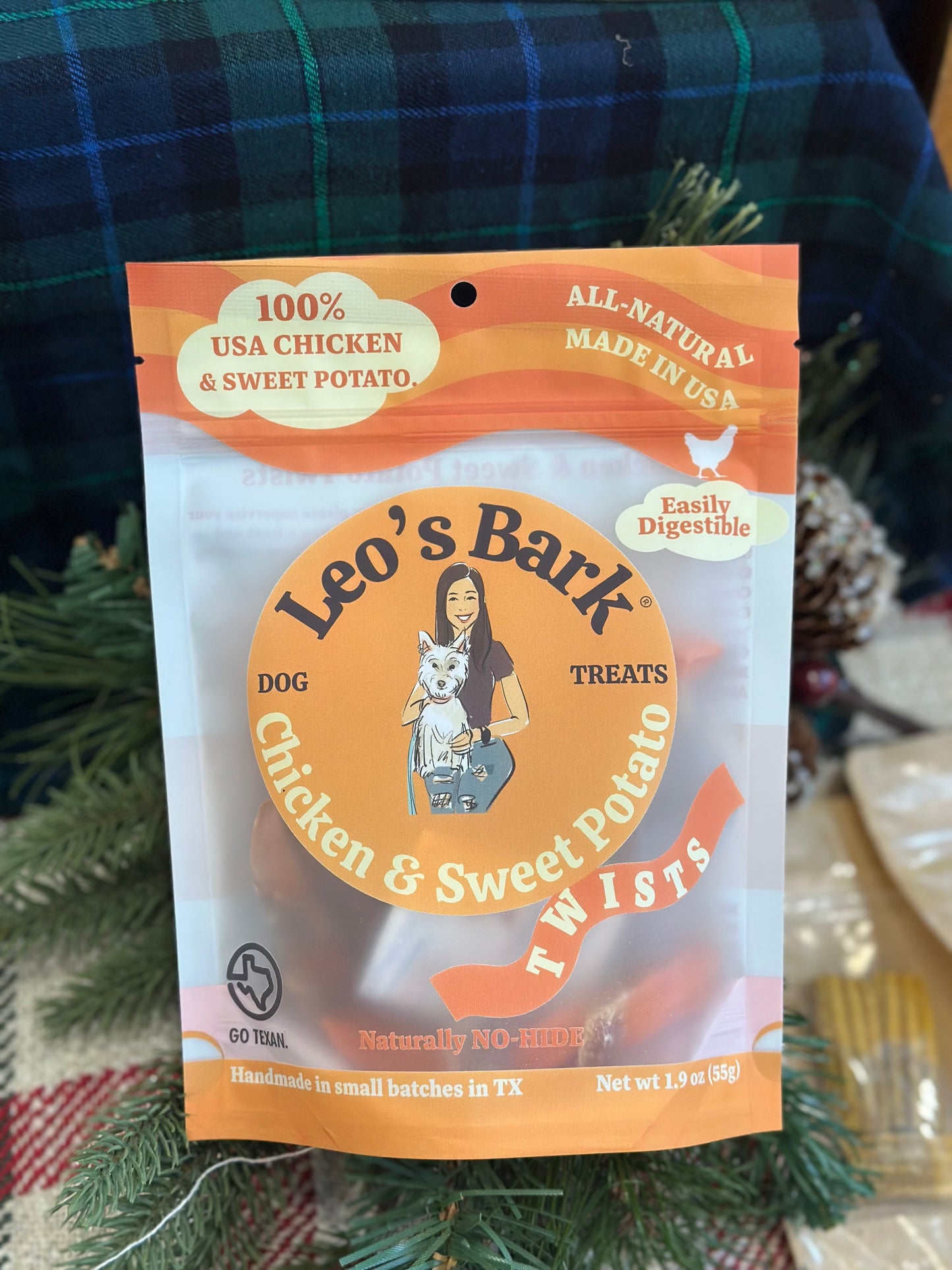 Leo’s Bark Chicken & Sweet Potato Twists