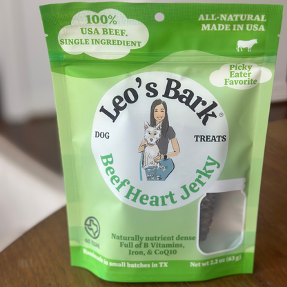 Leo's Bark Beef Heart Jerky
