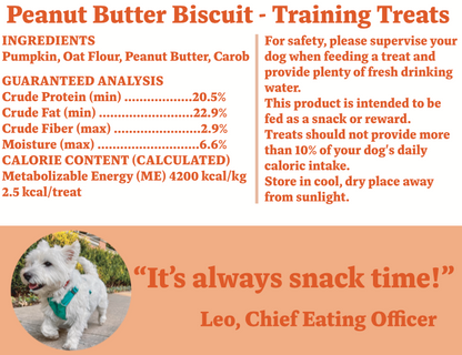 Leo's Bark Peanut Butter Biscuit Training Treats